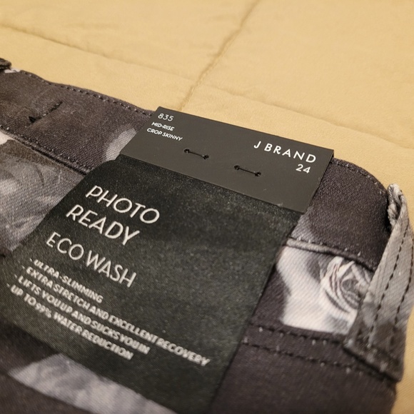 J Brand 835 MID-RISE CROP SKINNY PHOTO READY FLEUR NOIR sz 24 - Picture 12 of 13